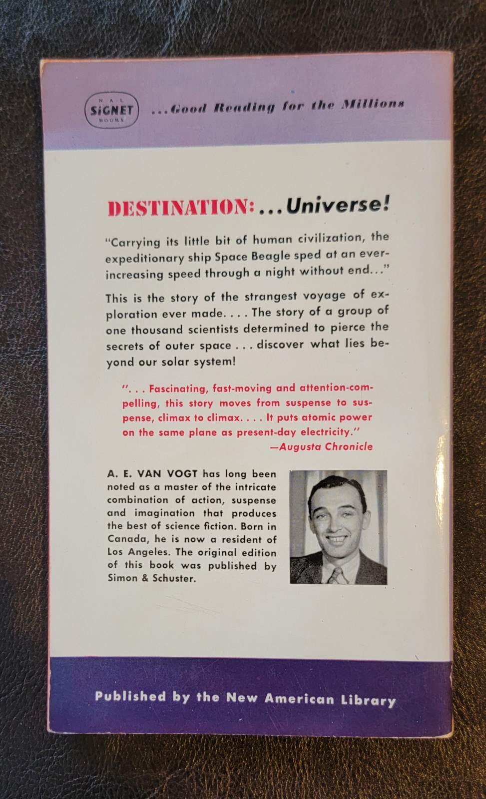Mission: Interplanetary A.E. Van Vogt Signet 914 1st Print 1952 Meltzoff Cover