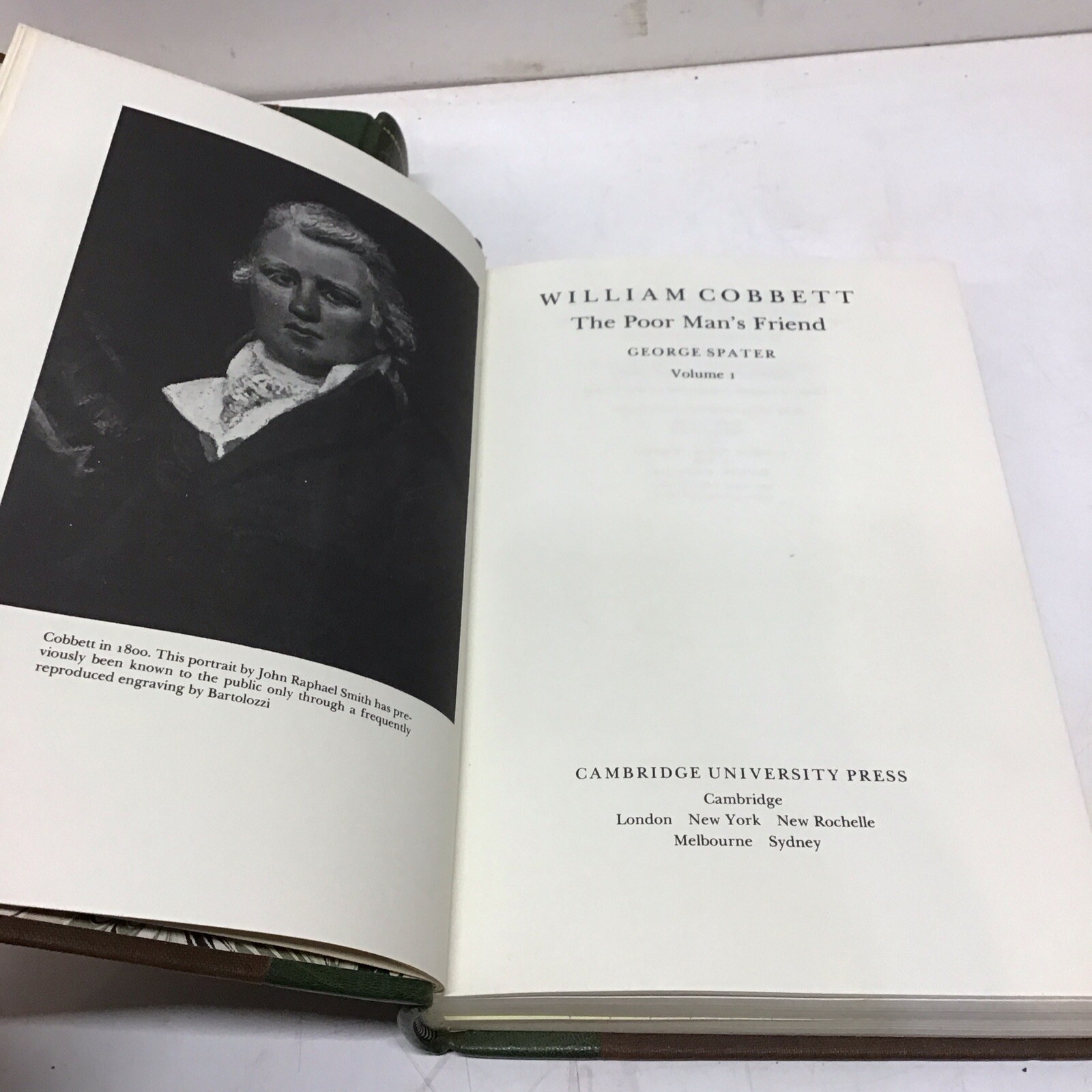 1982 Leather Front William Corbett The Poor Man’s Friend George Spater 2 Vol 1st