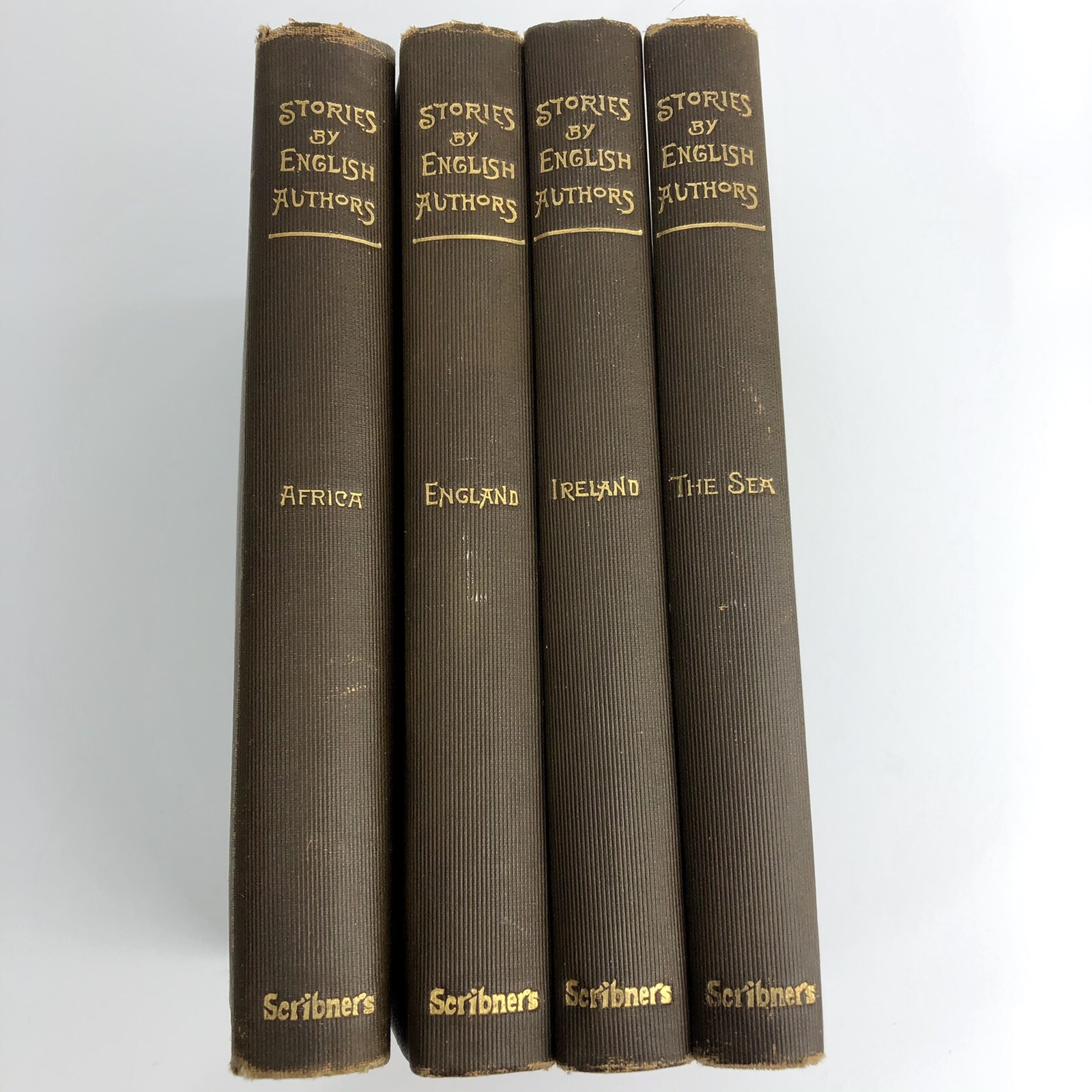 1901 STORIES BY ENGLISH AUTHORS, SCRIBNERS – Lot of 4. Africa, Eng. Ireland, Sea
