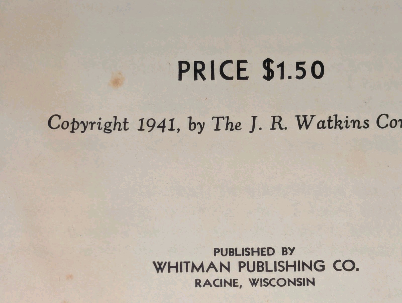 Watkins Household Hints Book 1941 HC Spiral Binding , J.R. Watkins Co. 3rd ed.