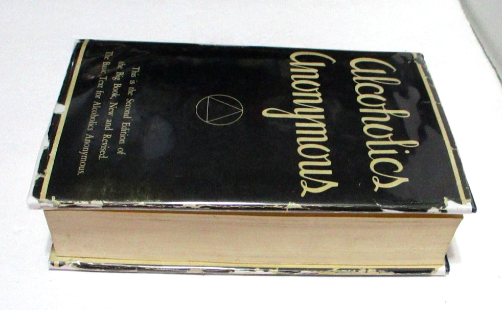ALCOHOLICS ANONYMOUS 2nd Edition, 16th Printing, 1974, HC w/dj, w/ receipt, VG