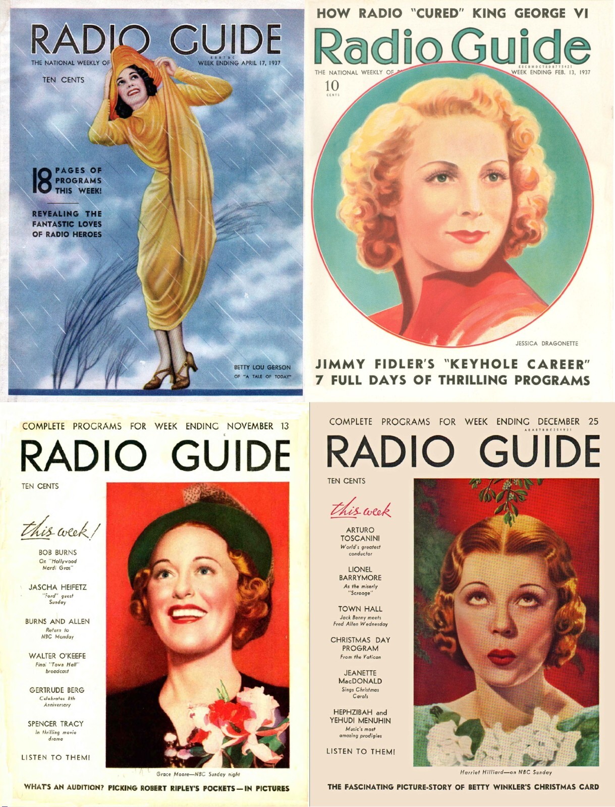 Radio Guide – Stars Shows Programs – 259 Old Magazines (1932-1938) on DVD