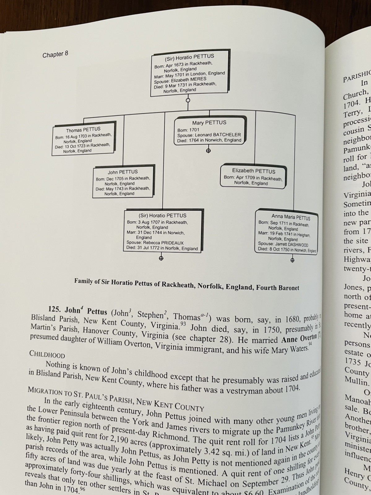 Thomas Petyous Of Norwich England & His Pettus Descendants Volume I
