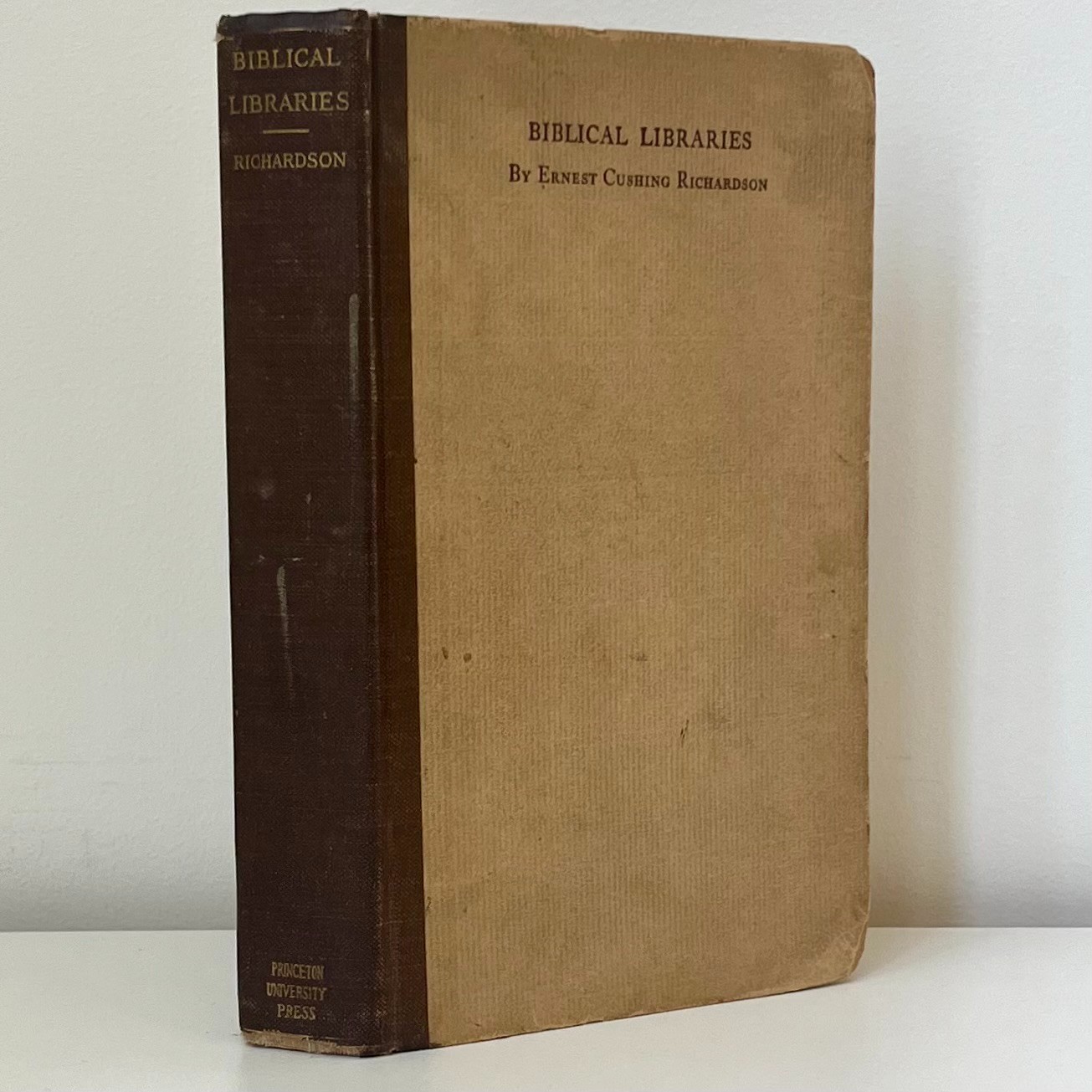 Ernest Cushing Richardson Biblical Libraries First Edition 1914 Princeton UP