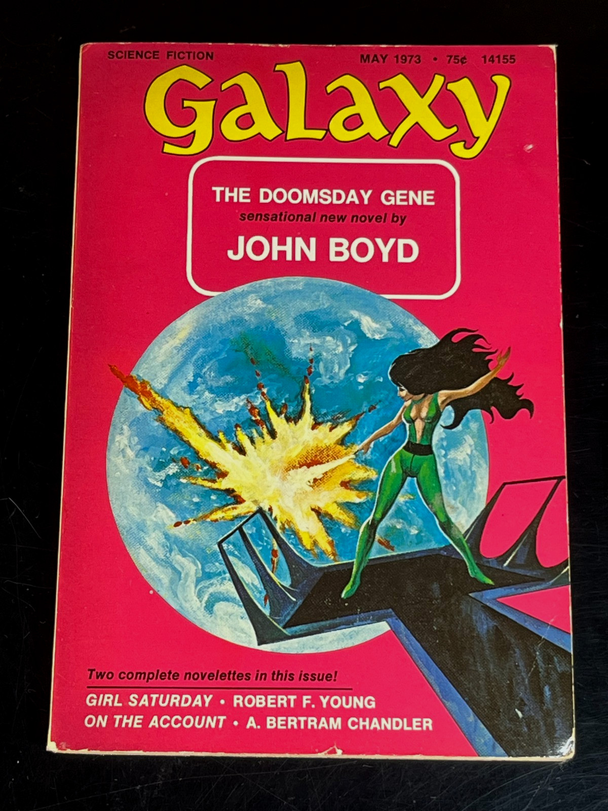 Vintage Pulp GALAXY Science Fiction May 1973 Doomsday Gene John Boyd Novelette