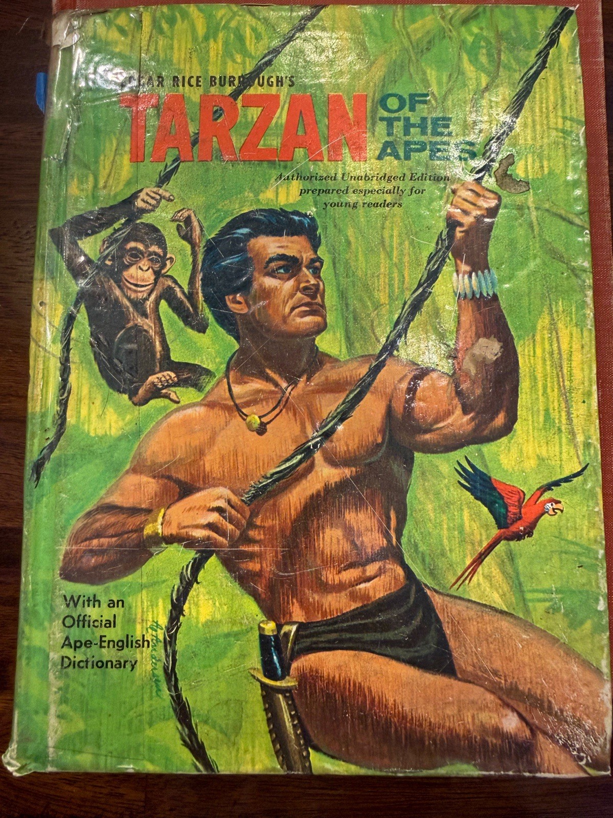 Tarzan Of The Apes Edgar Rice Burroughs 1964 Whitman Vintage Hardcover Book