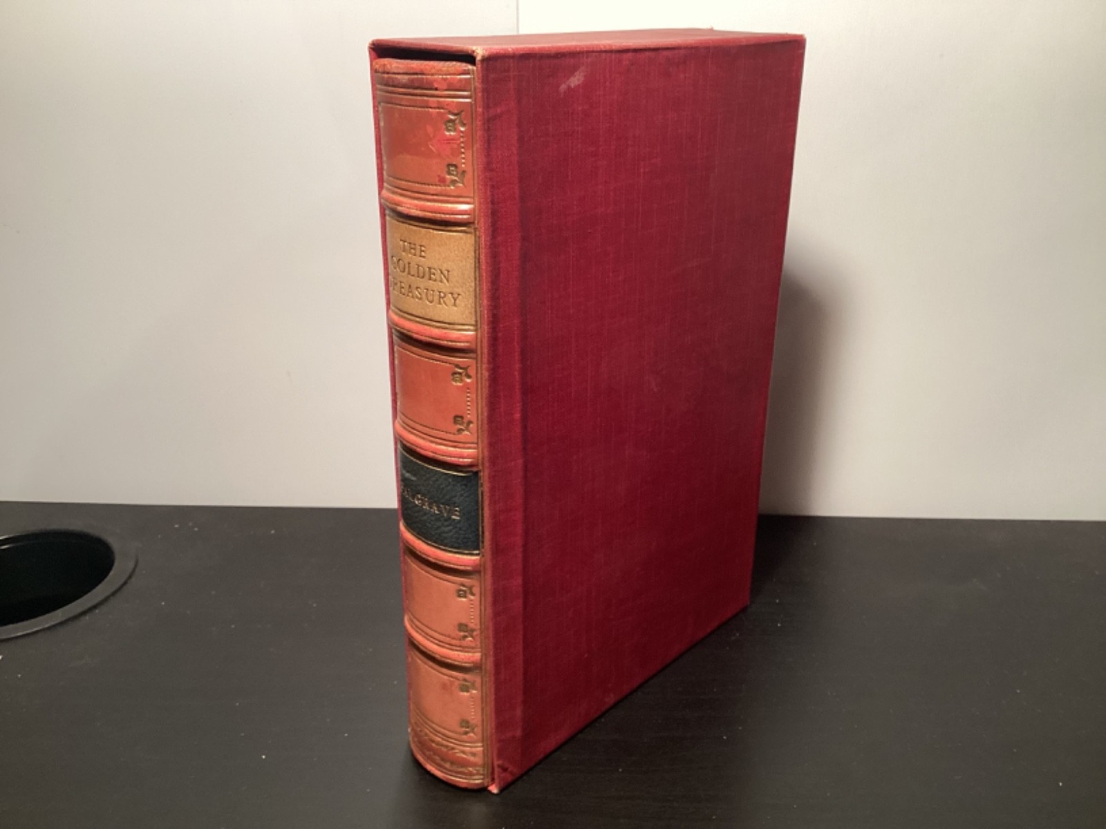 1936 Palgrave’s Golden Treasury – Ornate Leather Binding With Slipcase