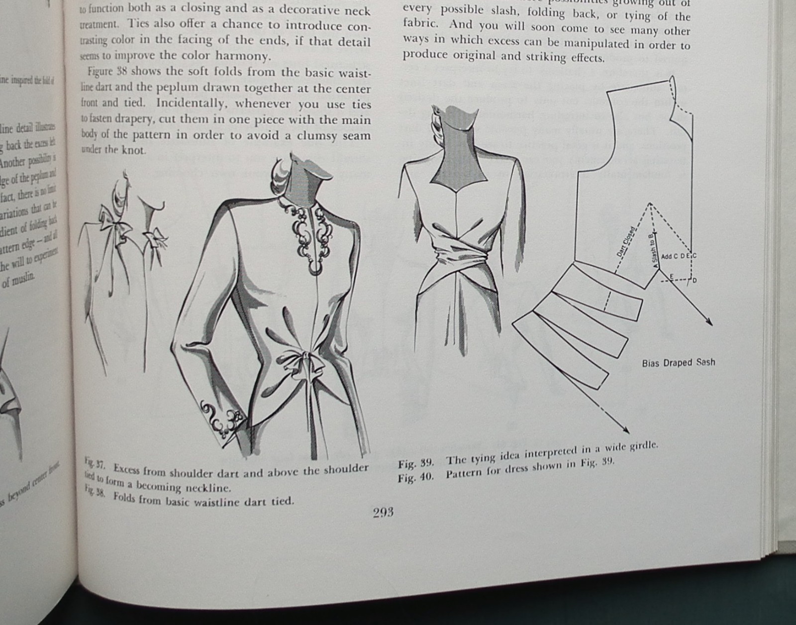 Dress Design Draping & Flat Pattern Making vintage 1940s dressmaking sewing book