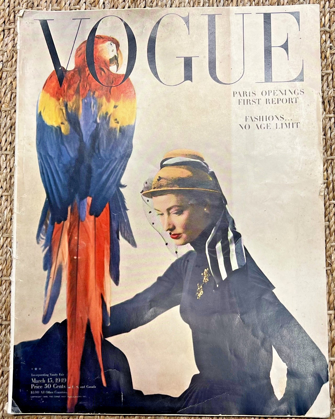 VOGUE MAGAZINE ~ March 15, 1949 ~ Nepo Rutledge Cecil Beaton Jean Patchett Horst