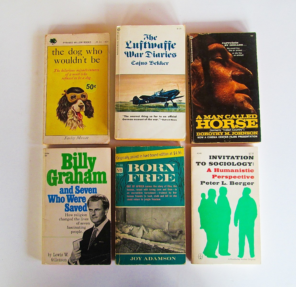 Vintage 1950s 1960s Paperback Books, Mixed Genres and Authors, Lot of 20