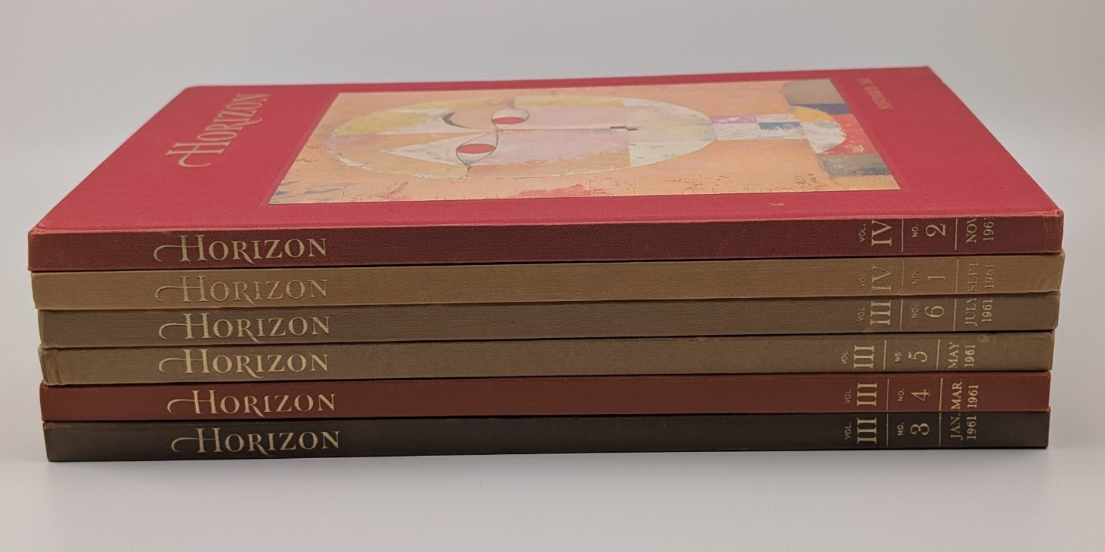 VTG Horizon Magazine of the Arts – Lot of 6 Books by Year 1961 – Vol. III & IV