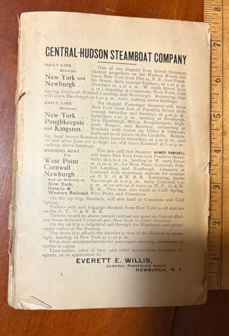 Rand, McNally and Co ’s Illus. Guide to the Hudson River and Catskills 1903 11th