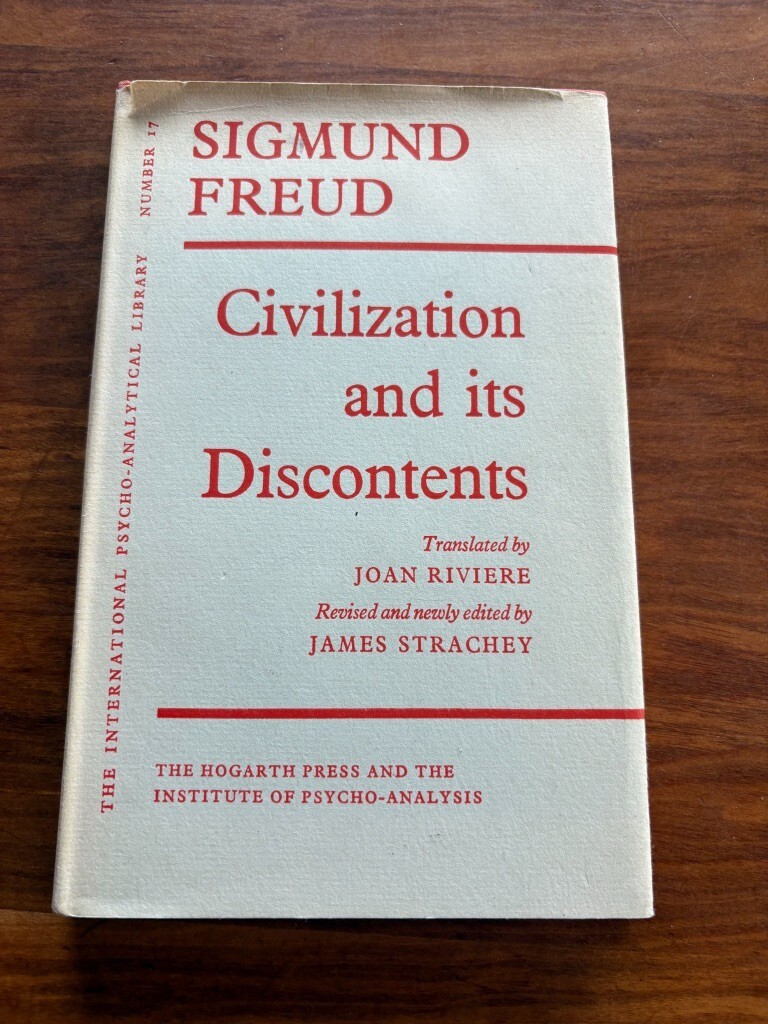CIVILIZATION AND IT’S DISCONTENTS BY SIGMUND FREUD 1975 HC/DJ HOGARTH PRESS