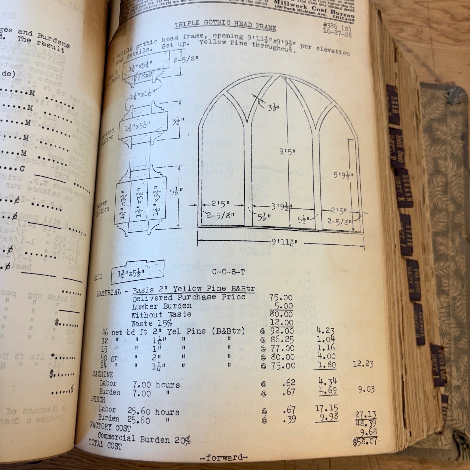 Rare Millwork-Woodwork Architectural Cost Book