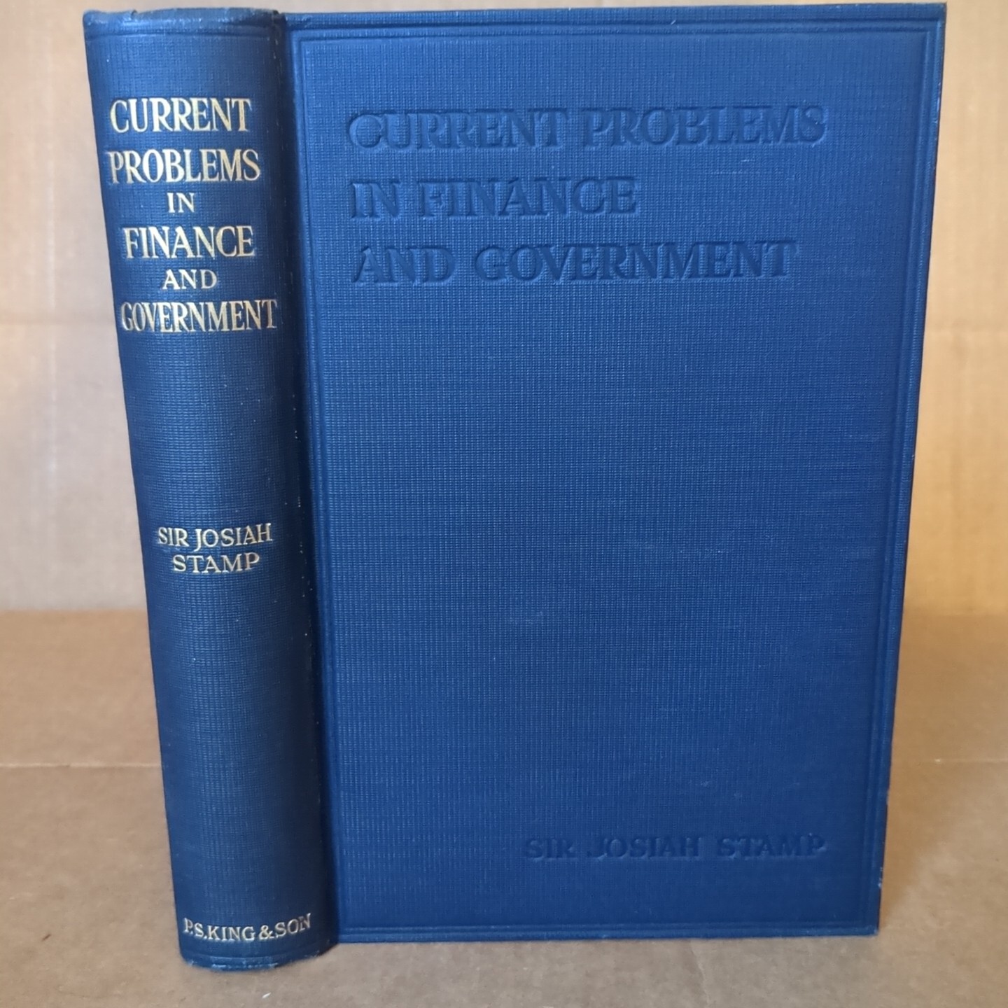 1924 Sir Josiah Stamp Studies in current problems in finance and government