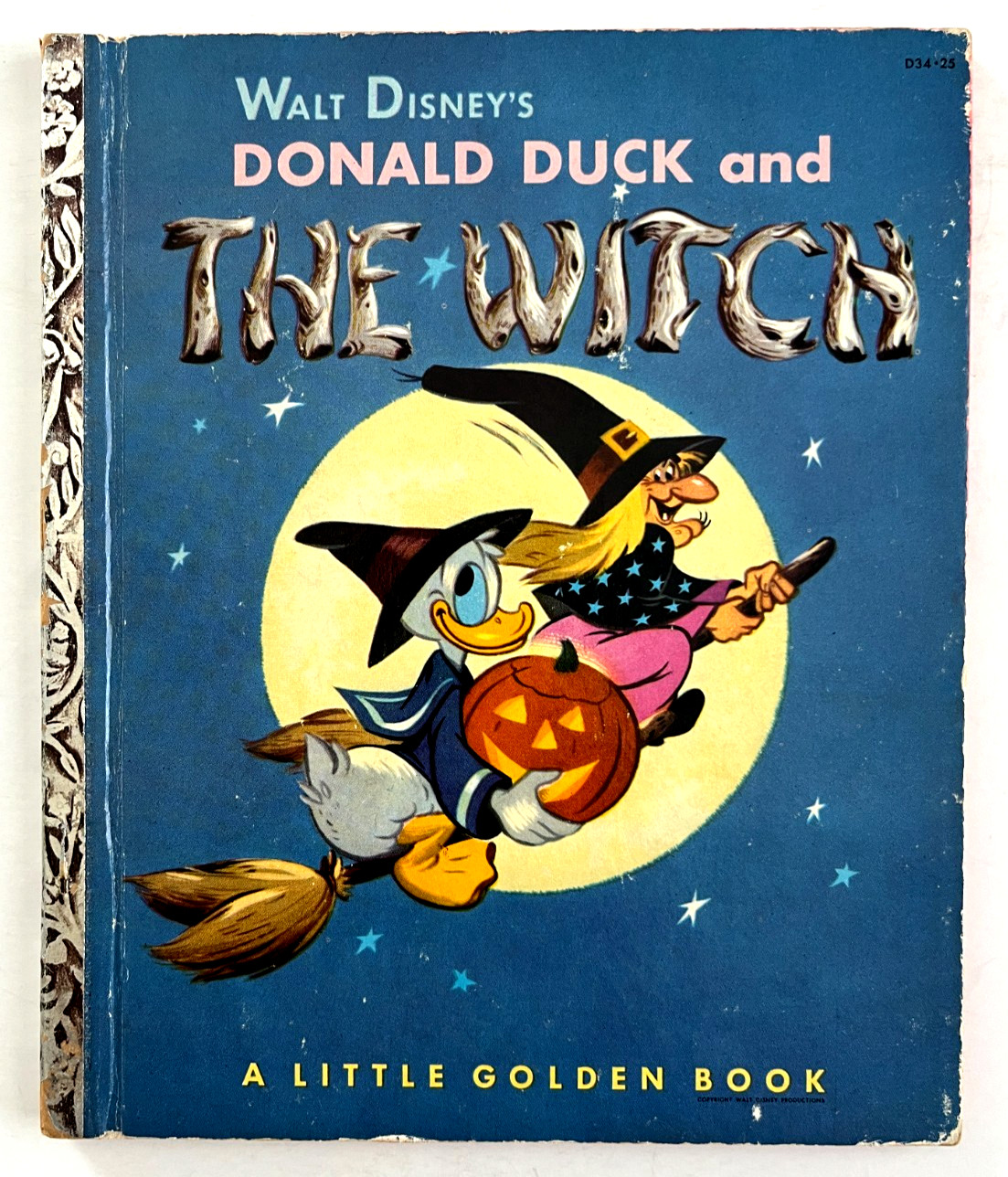 DONALD DUCK AND THE WITCH ~ children’s 1st „A“ ed. Little Golden Book, Halloween