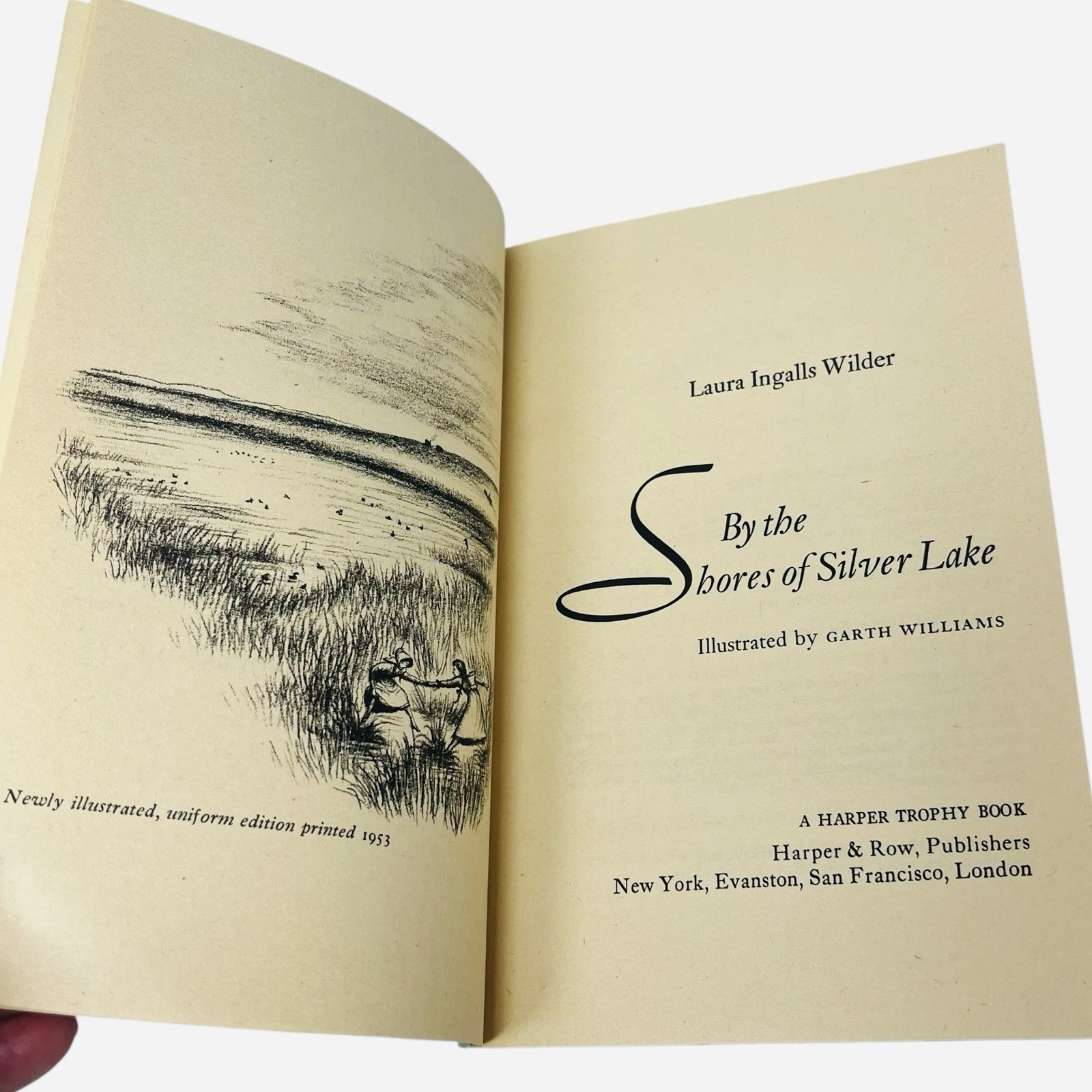 Vintage 1971 By The Shores Of Silver Lake Laura Ingalls Wilder Little House Book