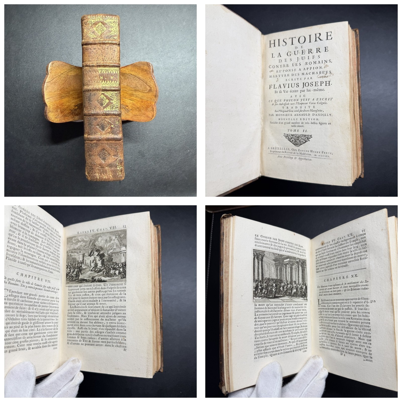 1703 Flavius Josephus Jewish War French Illustrated Tome II