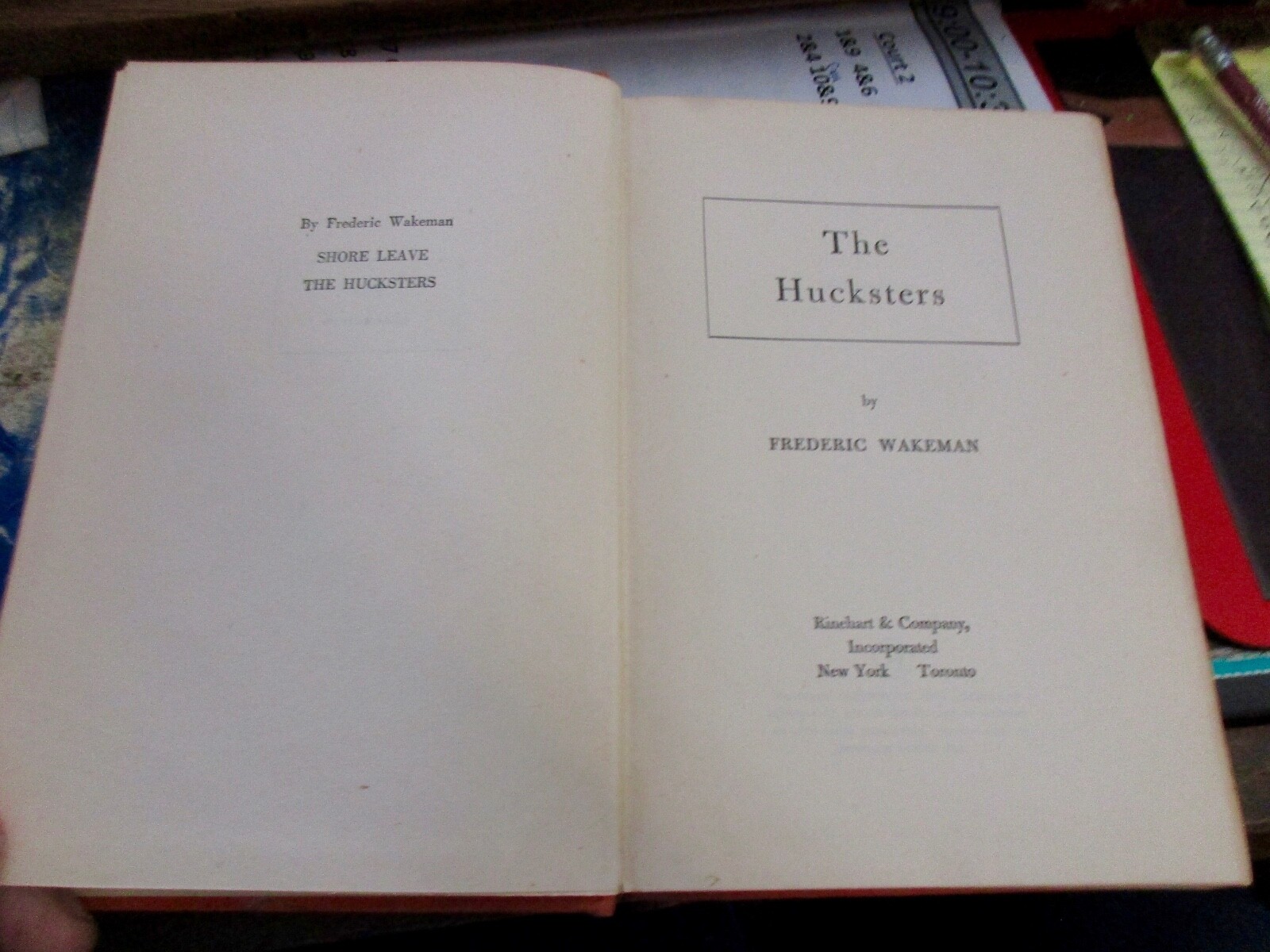 Wakeman, Frederic THE HUCKSTERS 1st Edition 2nd Printing