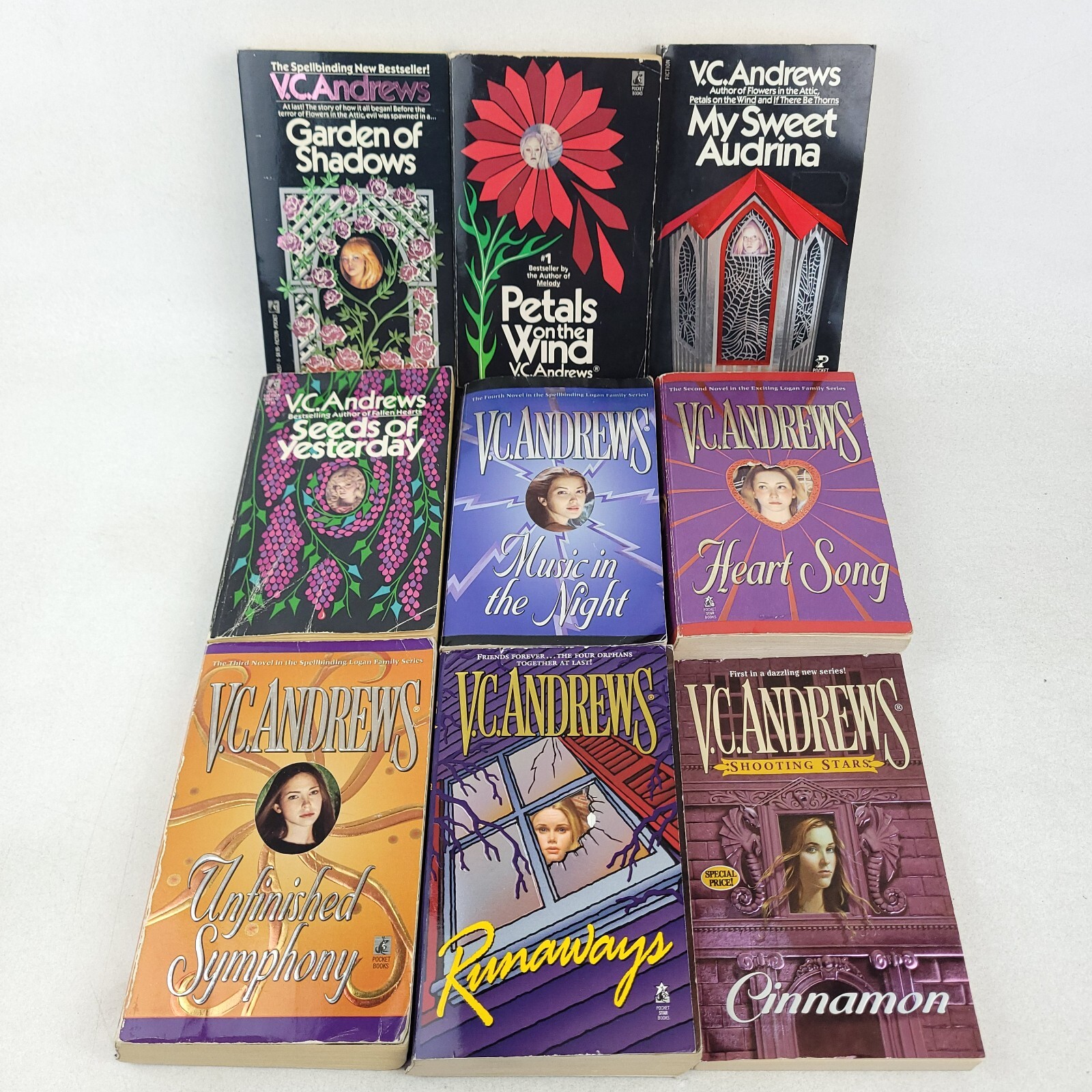 Lot of 9 V C Andrews Vintage Paperbacks Gothic Horror Some Keyholes Mixed Series