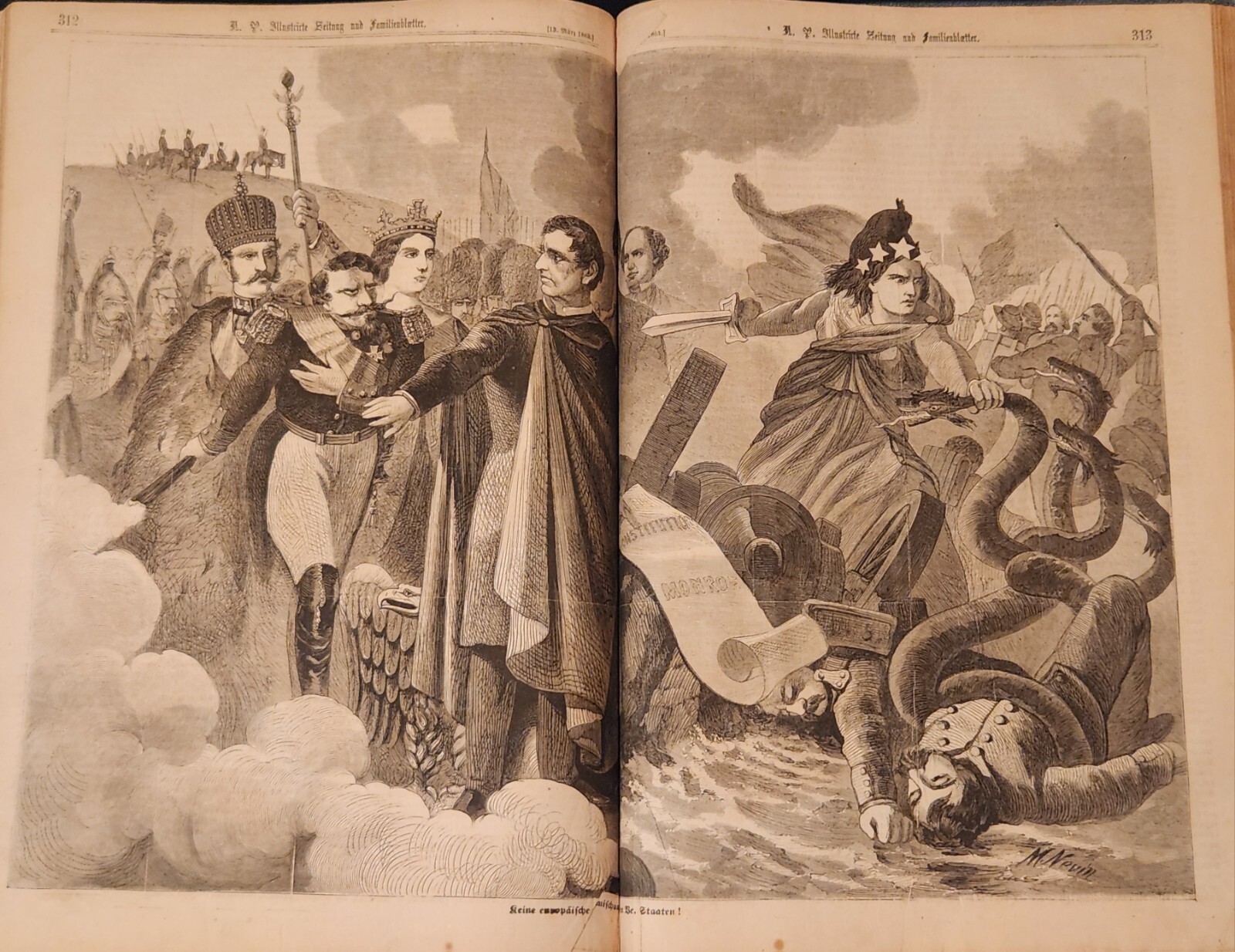 Rare Civil War German American New-Yorker Newspaper Book Like Harper’s Weekly