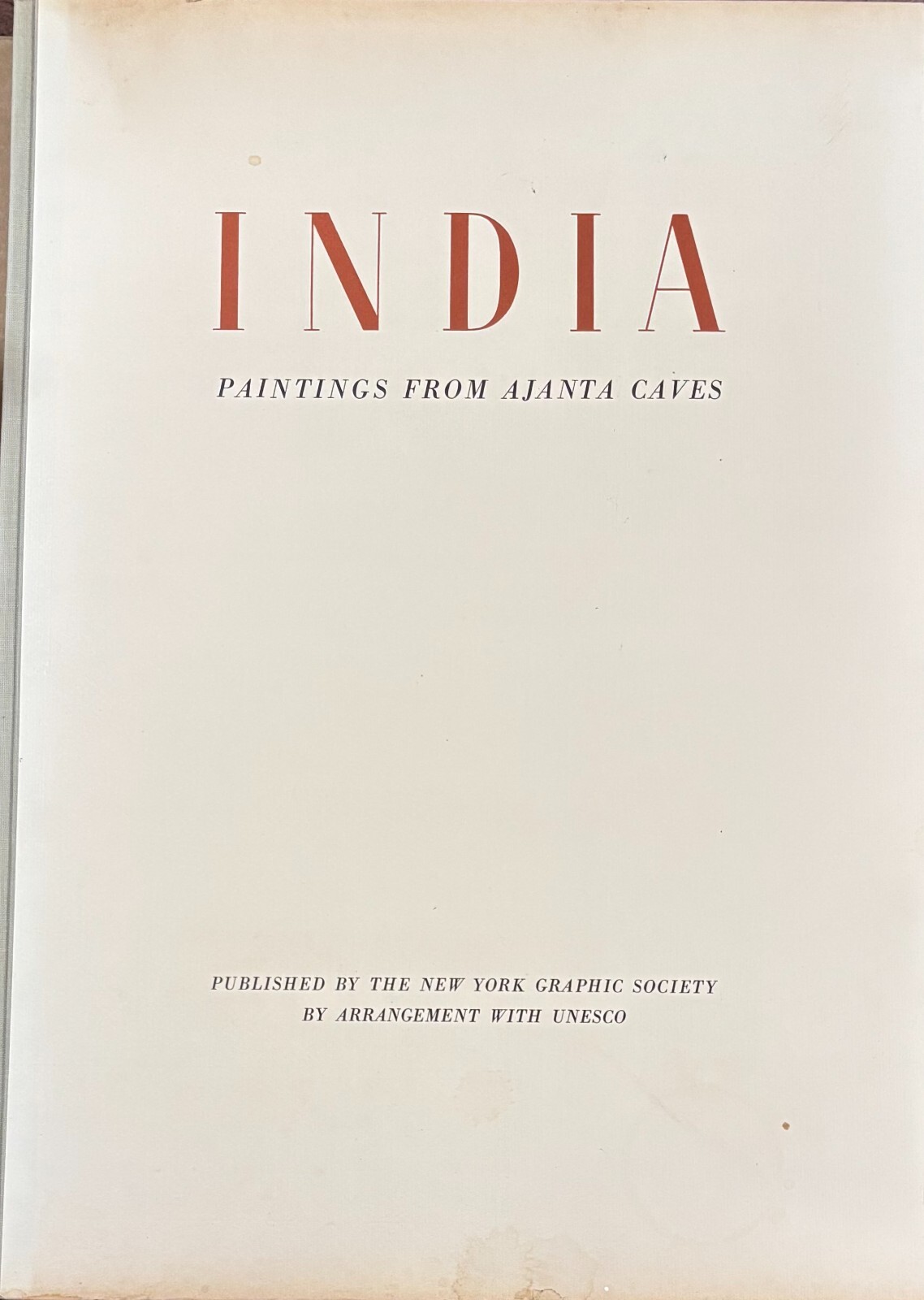 RARE India Paintings from Ajanta Caves, UNESCO, New York Graphic Society, Indian