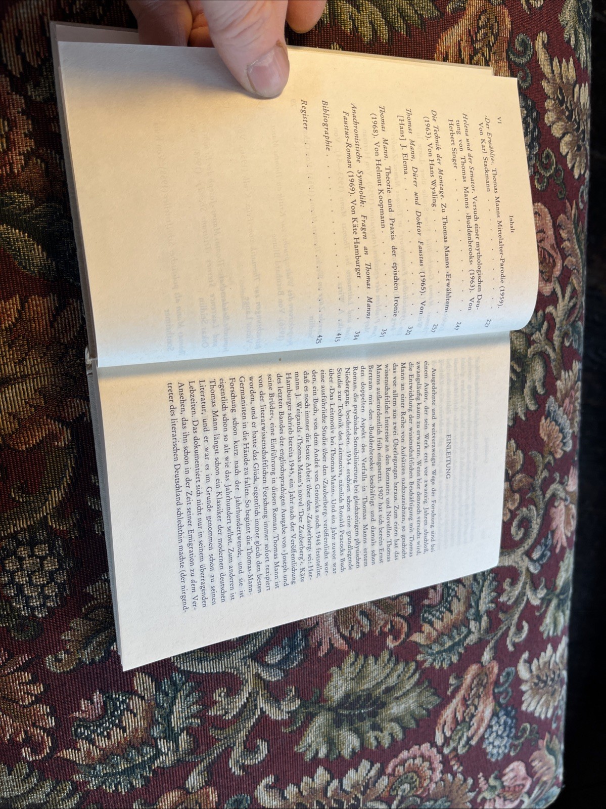 Thomas Mann Reference Book In German 1975 HC