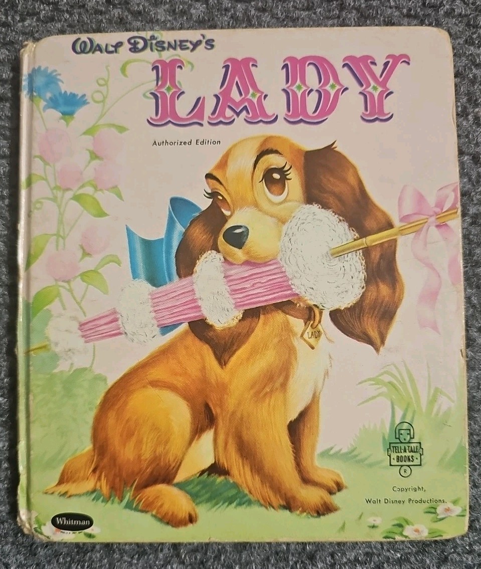 Vintage Book Walt Disney’s Lady 1954 Tell-A-Tale Books Whitman Publishing Kids