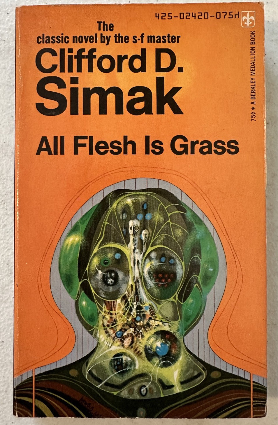 3 lot VTG Clifford Simak PB sci-fi science fiction Walked Like Men Flesh Grass