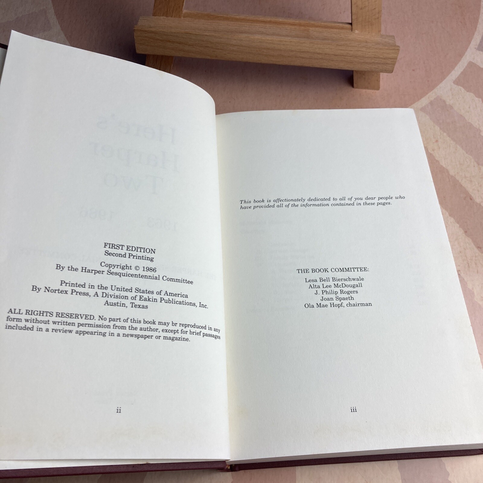 Here’s Harper Two~1963-1986~Centennial Committee~Genealogy~Harper, Texas History
