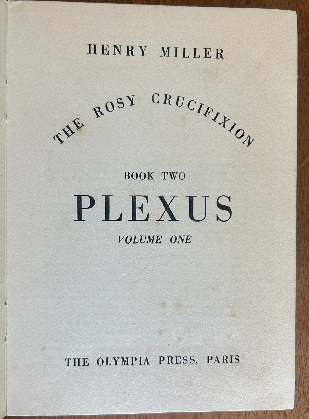 1st Edition Henry Miller „Plexus “ in 2 vols. Limited Ed. In Wraps Olympia Press