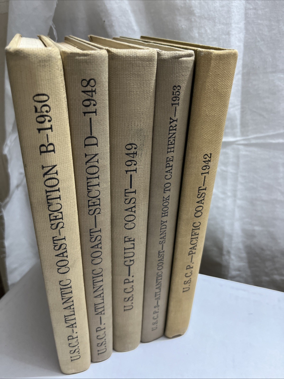 5x United States Coast Pilot Pacific Atlantic Gulf Cape Coast 1940s 50s HC VGC