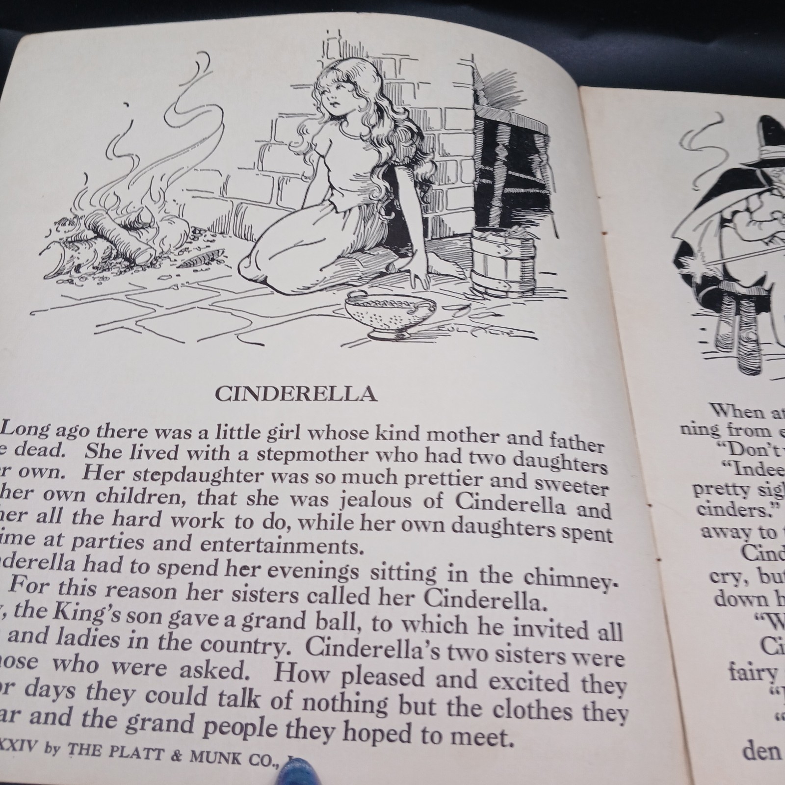 Cinderella 1934 Platt & Munk Co Inc Vintage Childrens Book USA No. 3000A