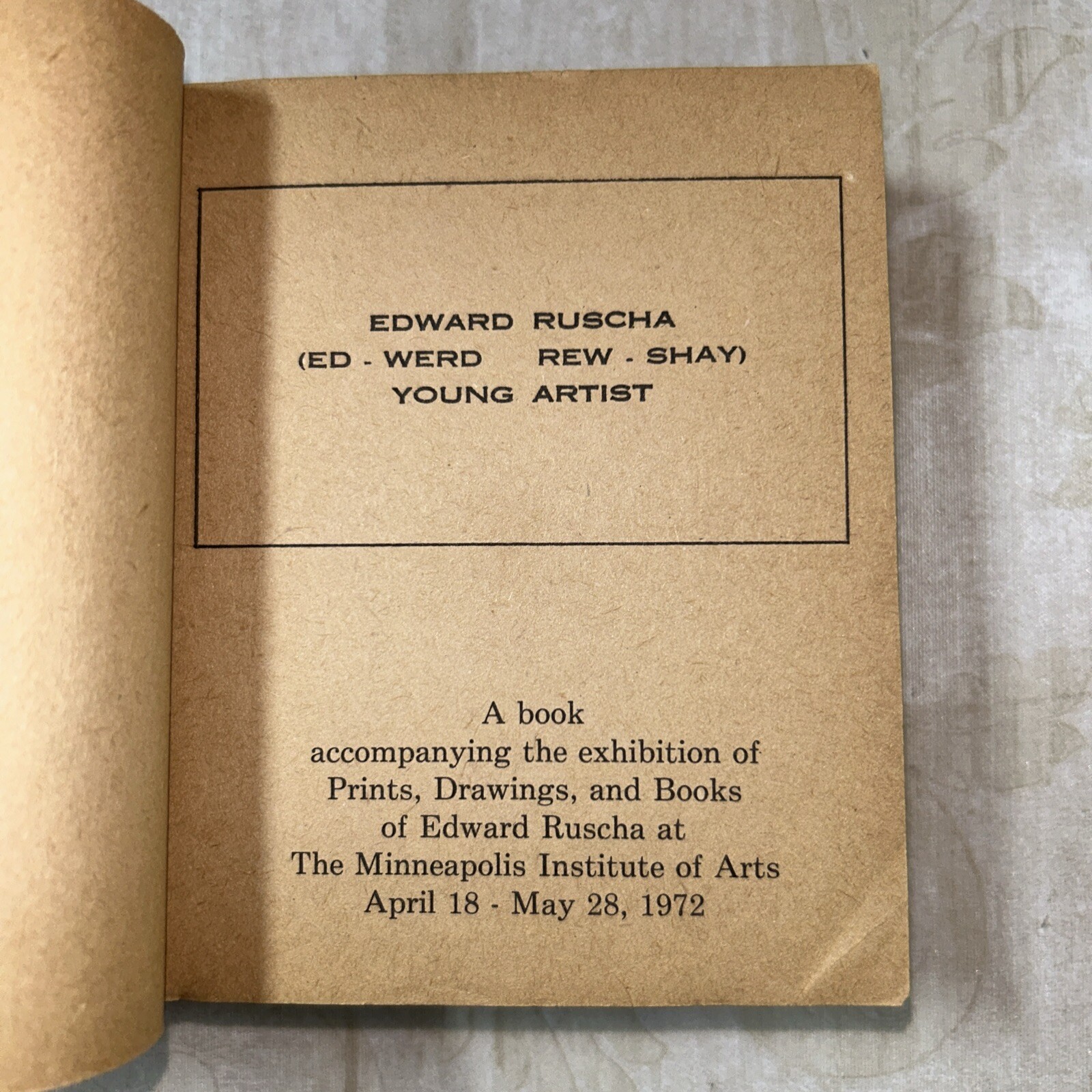 Edward Ruscha (ed – werd rew – shay) Young Artist 1972 Minneapolis Museum of art