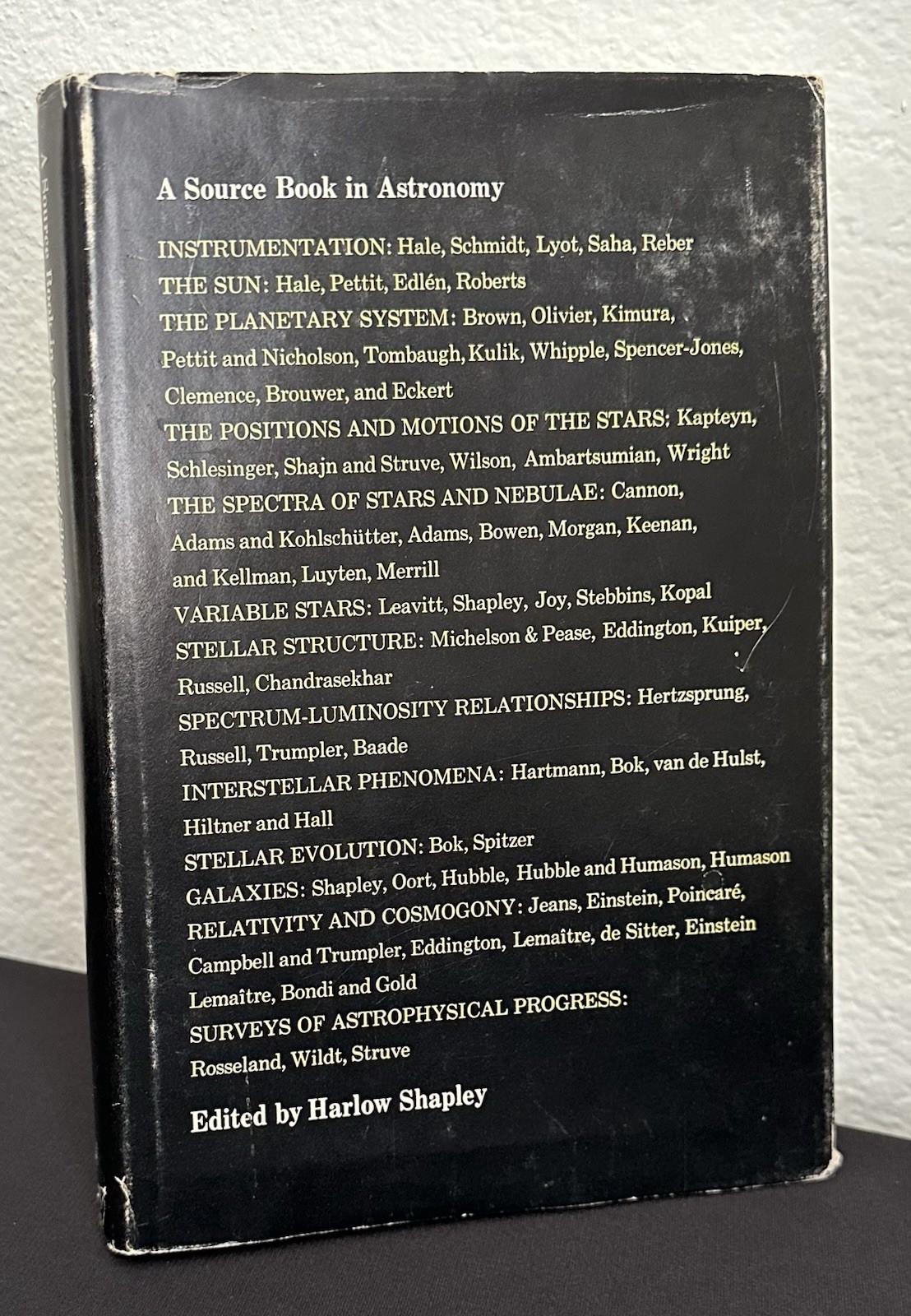 Source Book in Astronomy HC DJ 1969 1st/2nd VG/VG- Shapley Cosmology