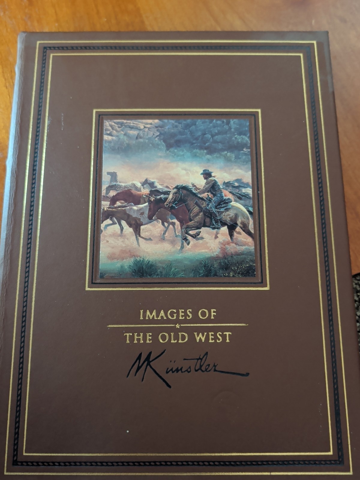 Images of The Old West Paintings Mort Kunstler Easton Press Leather Signed #292