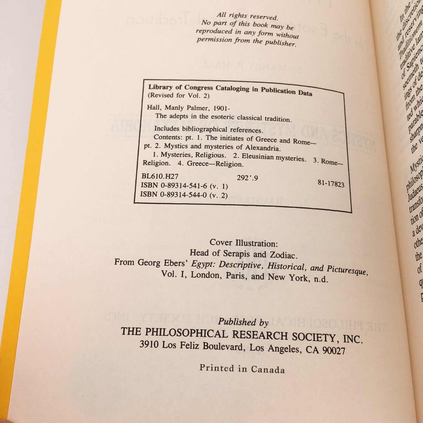 The Adepts In The Esoteric Classical Tradition By Manly P. Hall 1988