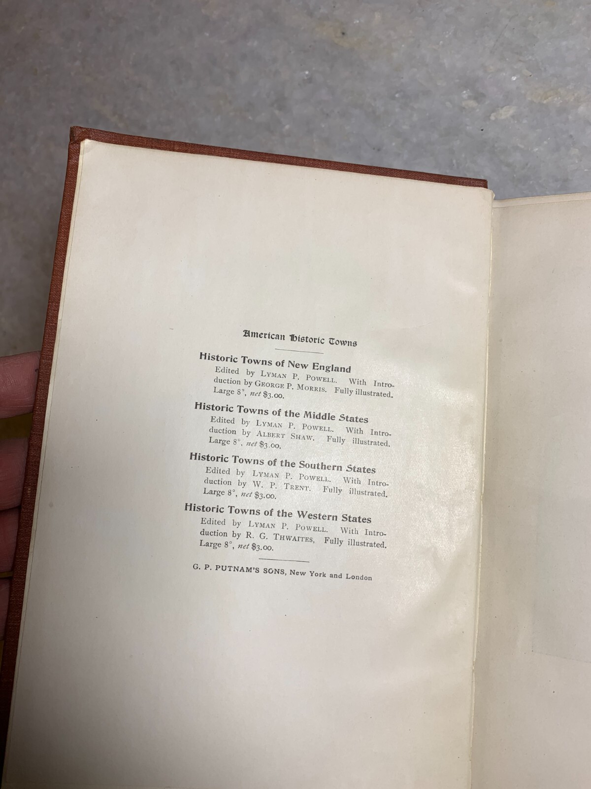 Antique Victorian Gilded Embossed Ornate – Book Historic Towns of Western States