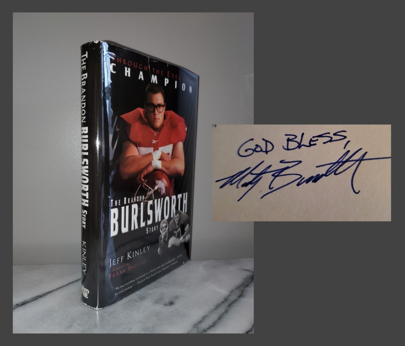 *Signed Inscrbd Marty Burlesworth* THROUGH THE EYES OF A CHAMPION 2001 HC/DJ 1st