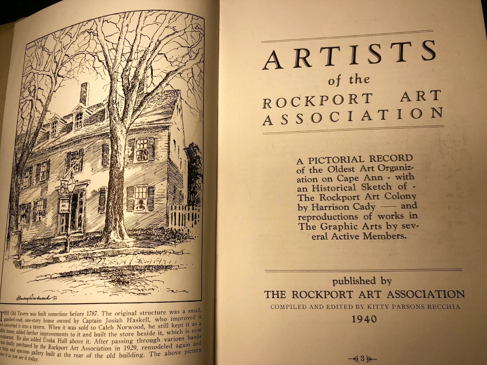 Rockport Art Association Cape Ann, MA – Signed by Kitty Parsons 1940