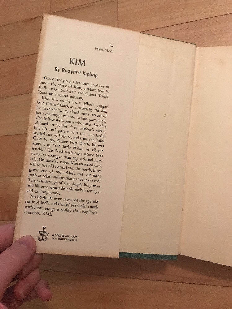 KIM By Rudyard Kipling (1901) Doubleday Hardcover w Jacket Unmarked VTG