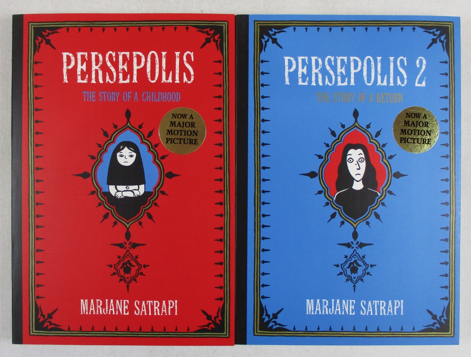 SIGNED by MARJANE SATRAPI „PERSEPOLIS 1 & 2“ 2-Volume Graphic Novel SC Slipcase