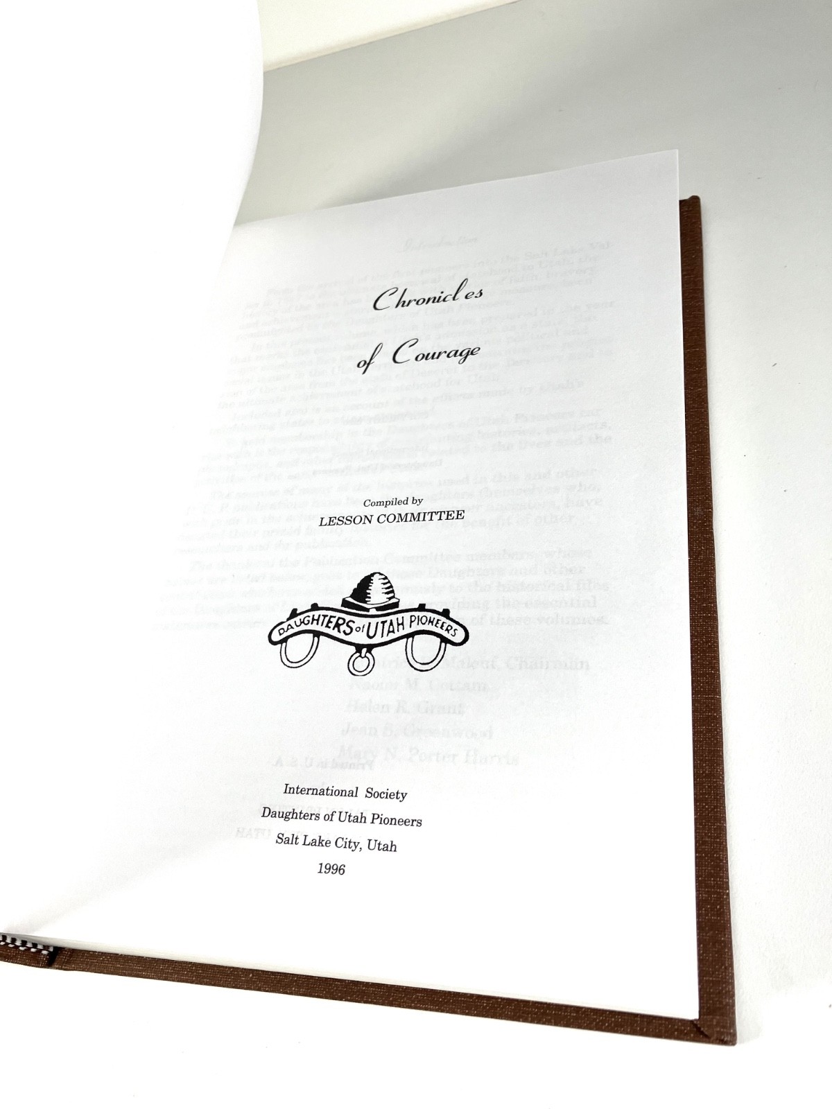 Chronicles of Courage Daughters Of Utah Pioneers Vol 7 Women in Constitution