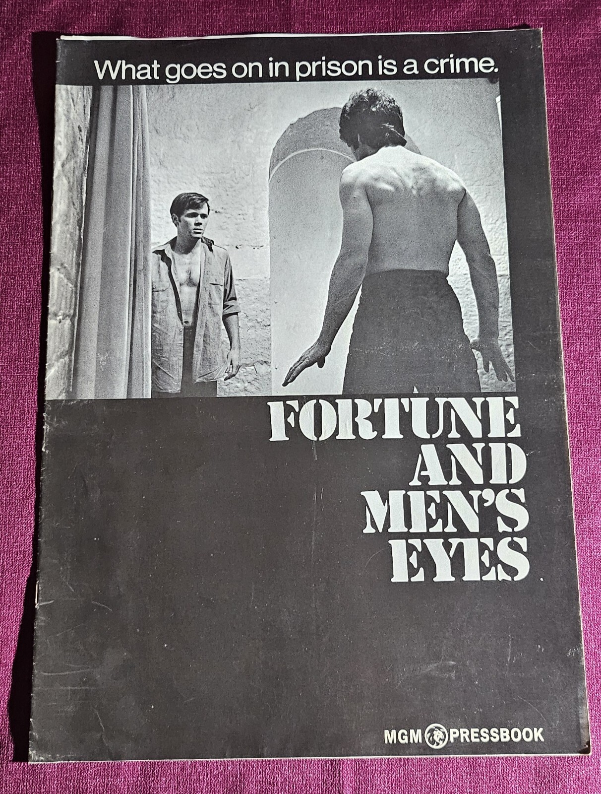 LGTB Historic And Rare. Original Fortune and Men’s eyes Movie Press Book