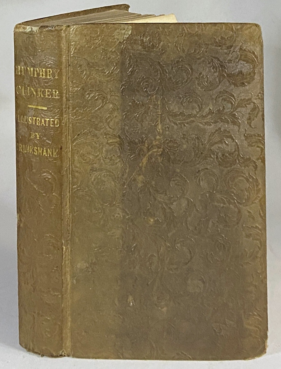1836 THE EXPEDITION OF HUMPHRY CLINKER Smollett GEORGE CRUIKSHANK Antique Book