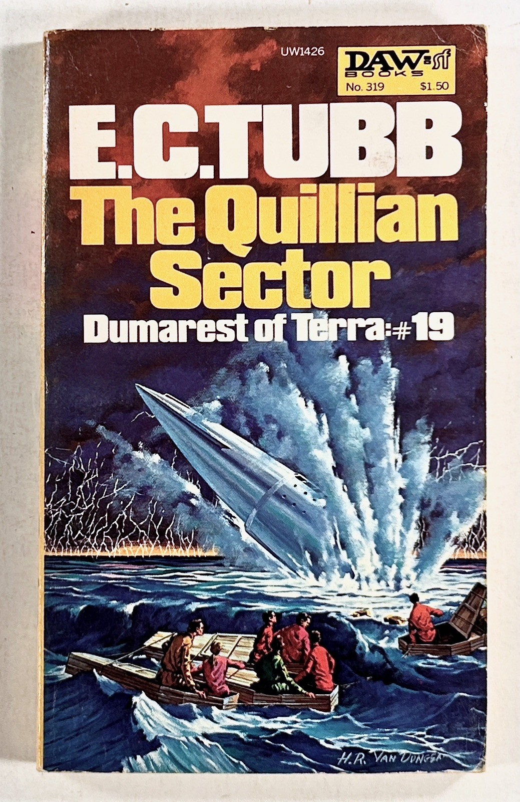 1978 E.C. Tubb THE QUILLIAN SECTOR Dumarest of Terra book 19 space opera DAW 319