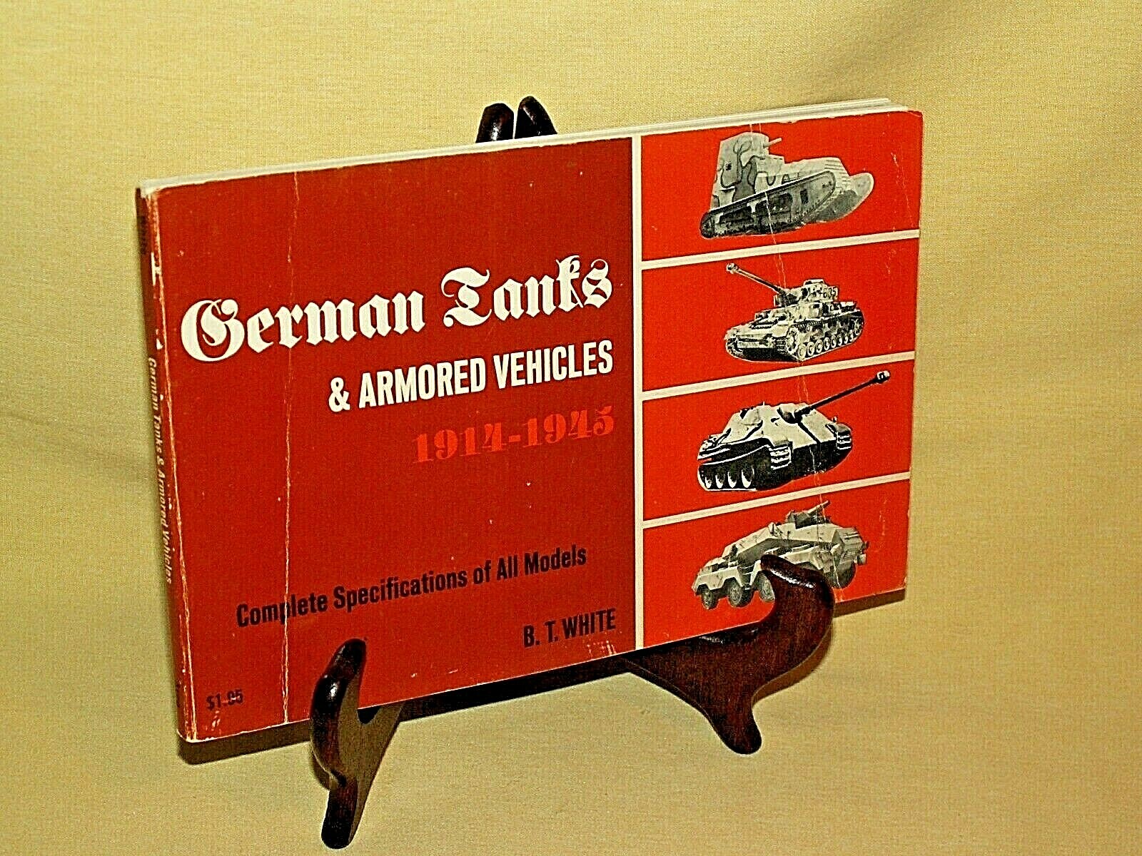 GERMAN TANKS ARMORED VEHICLES 1914 1945 SPECIFICATION ALL MODELS B T WHITE 1968*