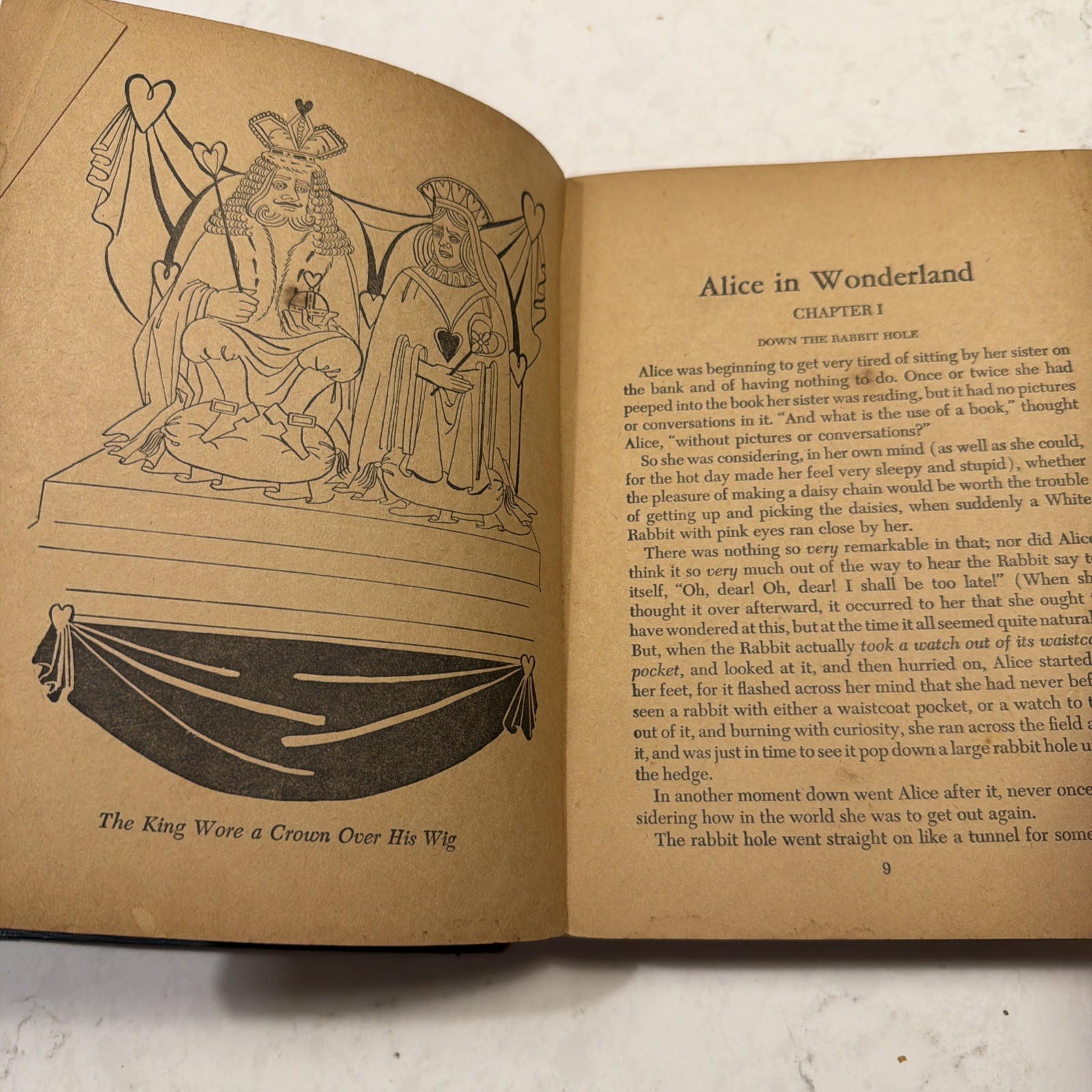 Vintage Adventures of Alice In Wonderland by Lewis Carroll 1945