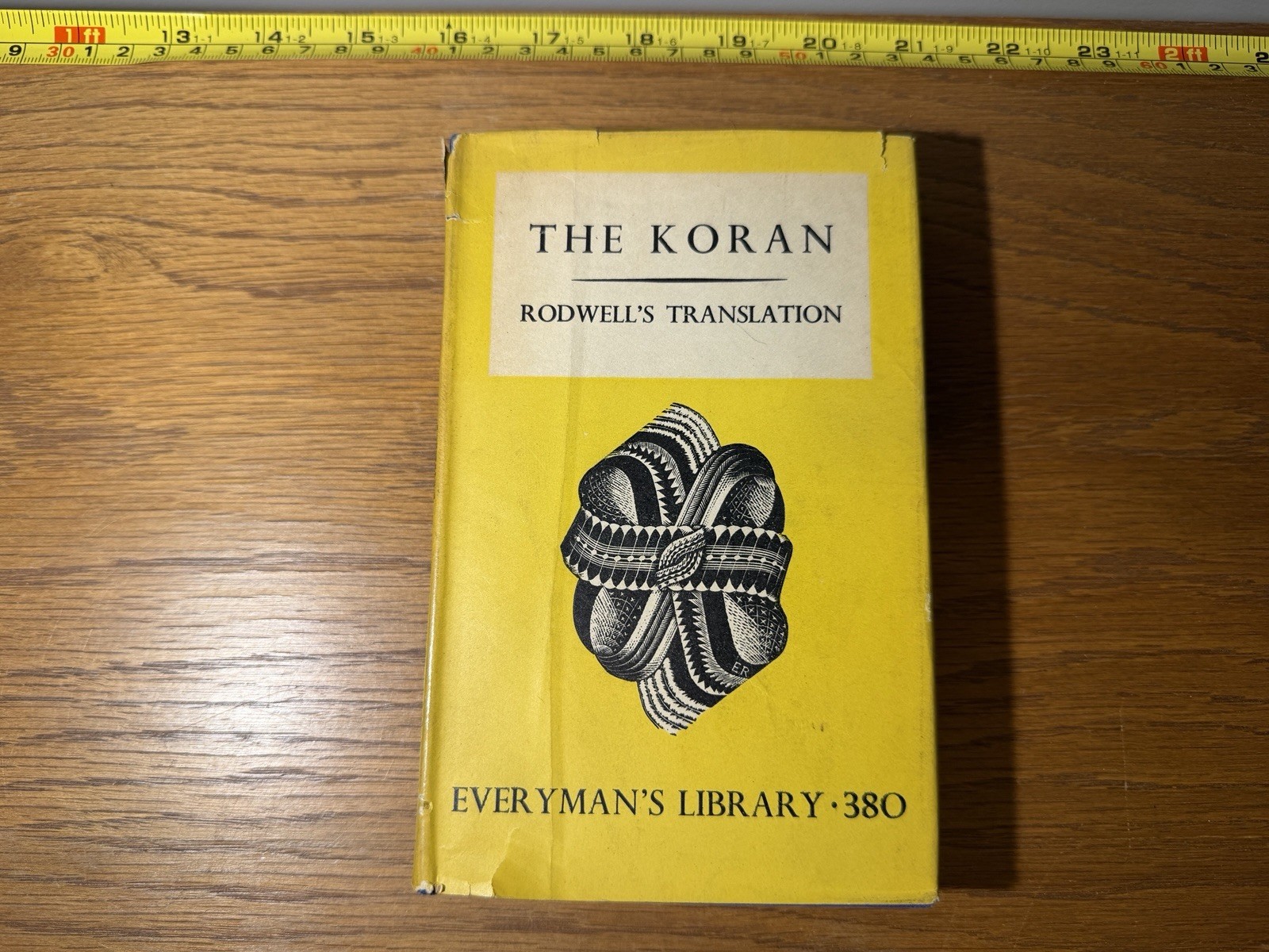 THE KORAN TRANSLATED FROM THE ARABIC BY J.M. RODWELL EVERYMAN’S LIBRARY VTG 1937
