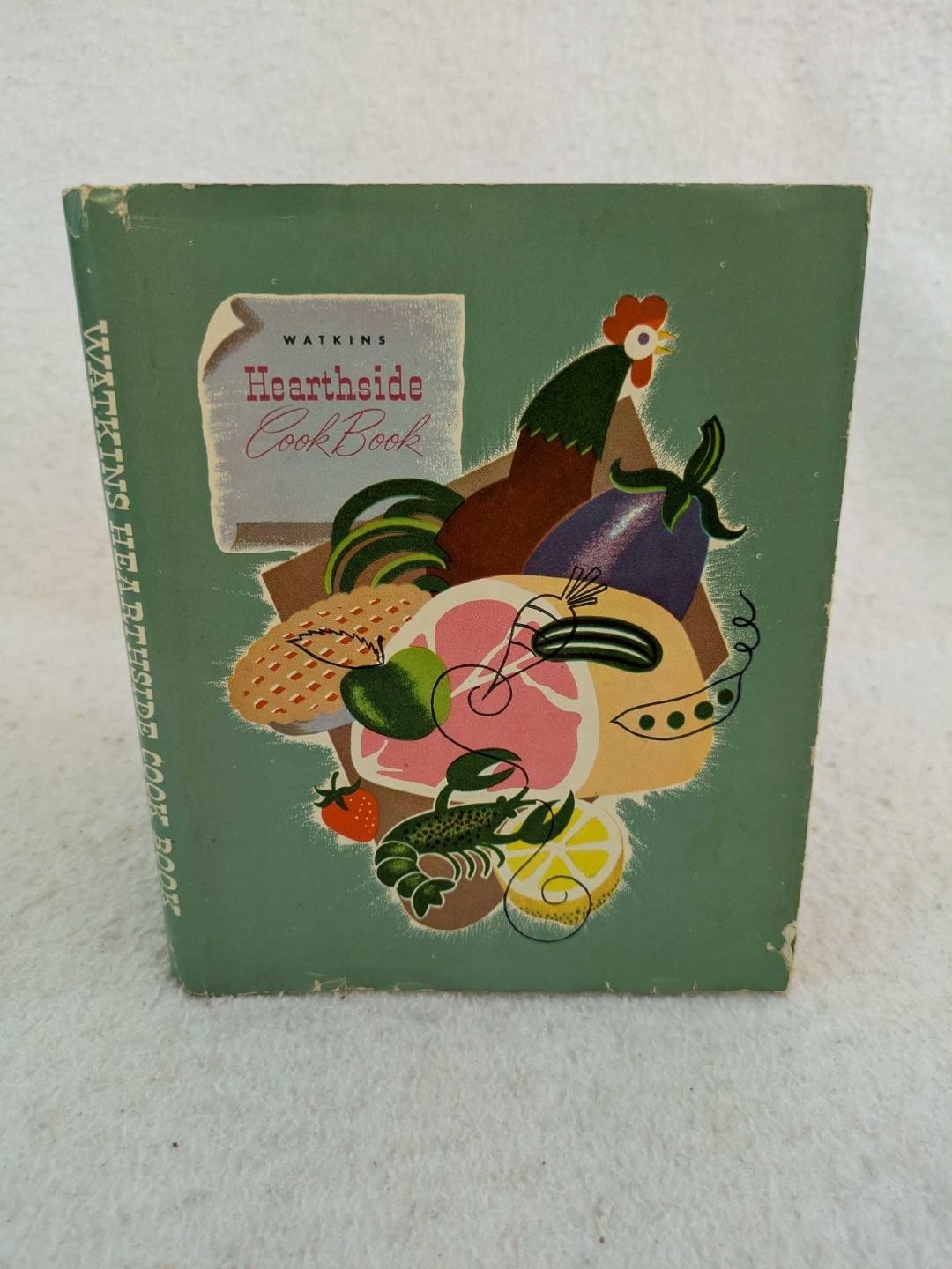 J. R. Watkins Company WATKINS HEARTHSIDE COOK BOOK 1952 HC/DJ Spiralbound